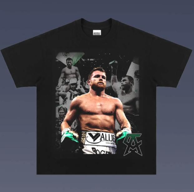 VINTAGE TEE  CANELO ALVAREZ TEE, Double Sided Prints Vintage T-Shirt, Boxing Shirt, UFC Shirt, Graphic Tee, Unisex T-Shirt, Gift All Top Menswear
