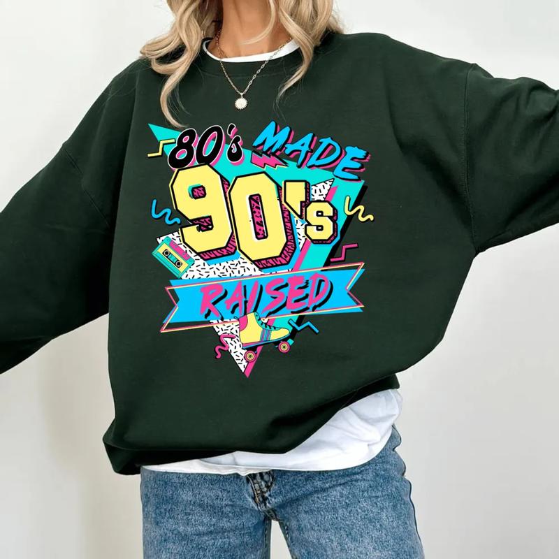 80's Made 90's Raised Tshirt Sweatshirt Hoodie, Bornn In The 90s Shirt, Cassette Tape, Forty Birthday, Unisex Sweater Pullover Tee