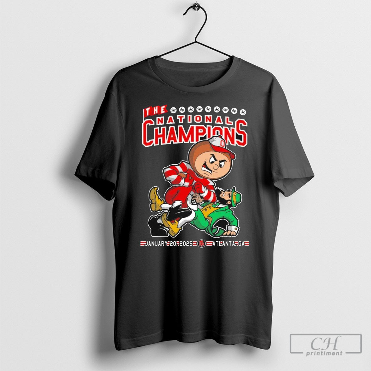 The National Champions Ohio State Buckeyes Mascot Team Player January 20 2025 Atlanta Ga Shirt