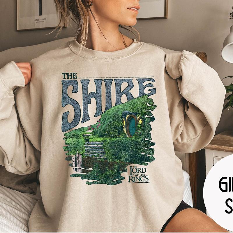 The Shire The Lord Of The Rings Sweatshirt, Christmas Gift for Hobbit Lovers, Merch Tolkien Aragorn T-shirt Hoodie, LOTR Shirt For Movie Fans
