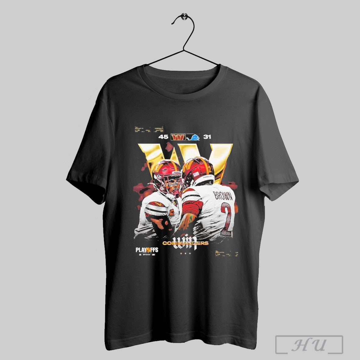 Washington Commanders Win Detroit Lions Advanced 2025 Nfc Championship Nfl Playoffs 45 31 Final Scores Unisex T Shirt Sweatshirt Hoodies Poster