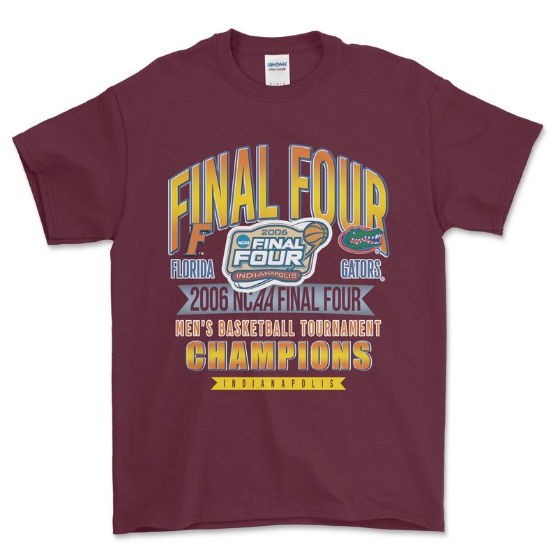 2006 NCAA Final Four Champions Indianapolis T-Shirt, graphic vintage sports tees for men
