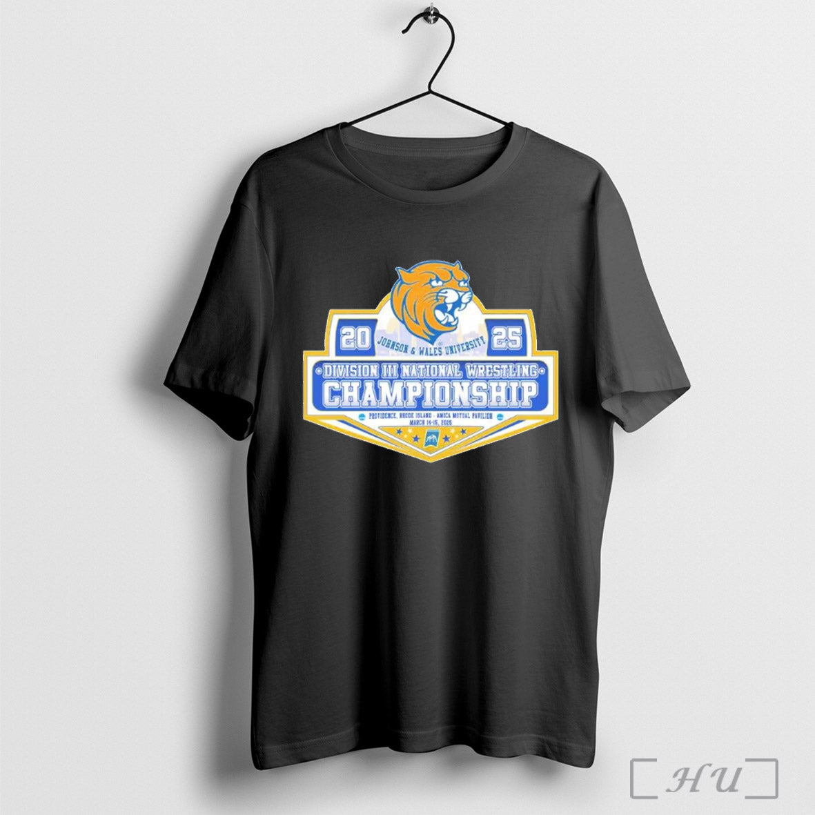 Trendy Johnson Wales University 2025 Ncaa Wrestling National Championship T Shirt
