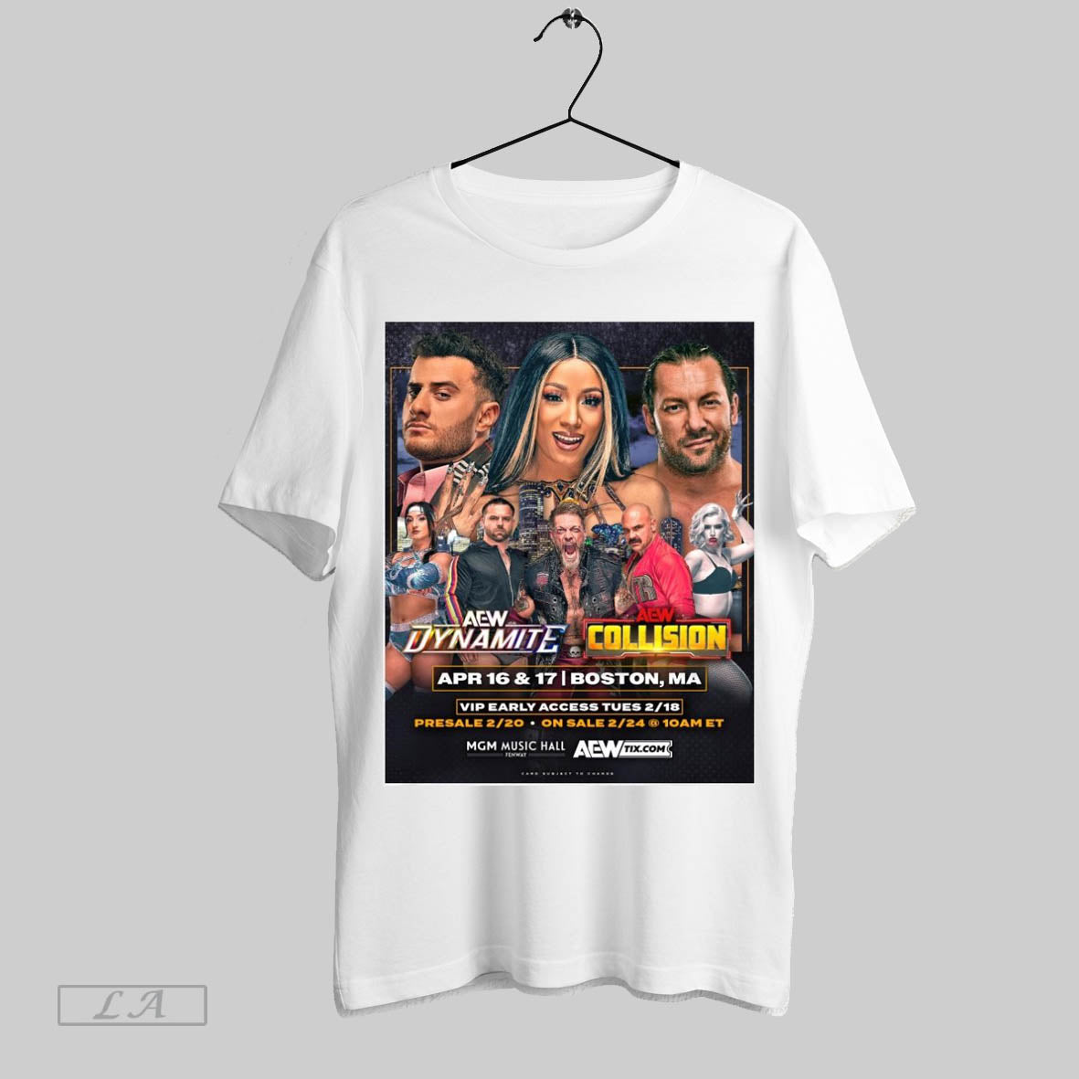 Original Poster Aew Dynamite Vs Aew Collision April 16 And 17 2025 Boston Ma Mgm Music Hall