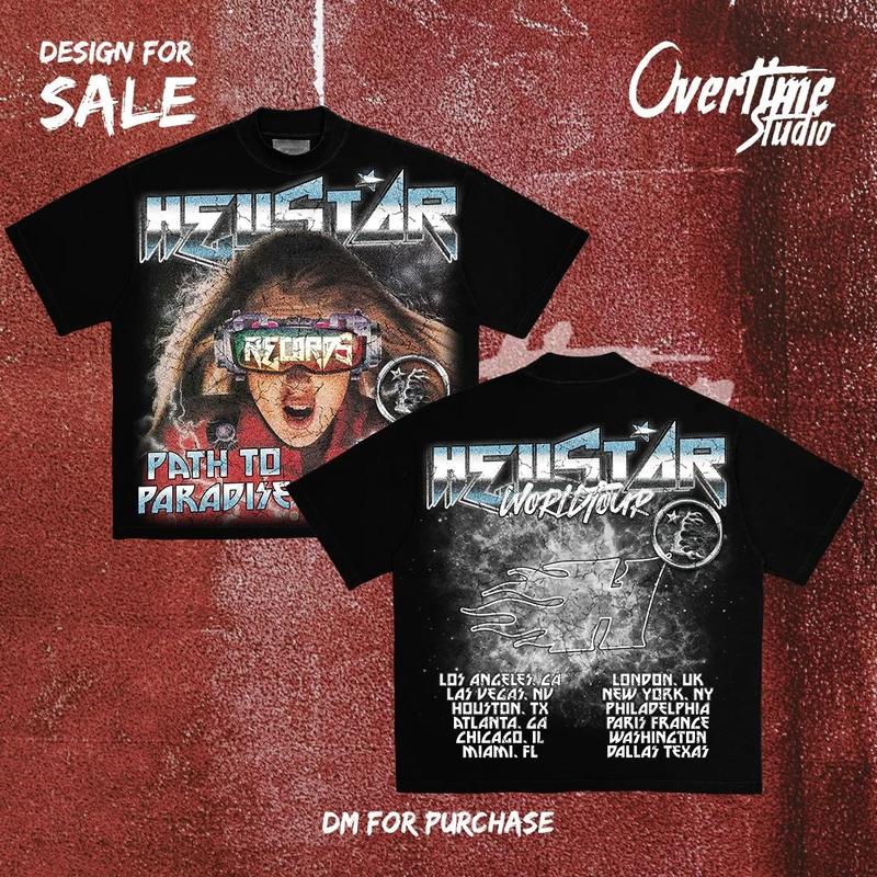 Y2K Graphic Hellstar Virtue Reality Personalize Printed Tshirt Casual Cotton