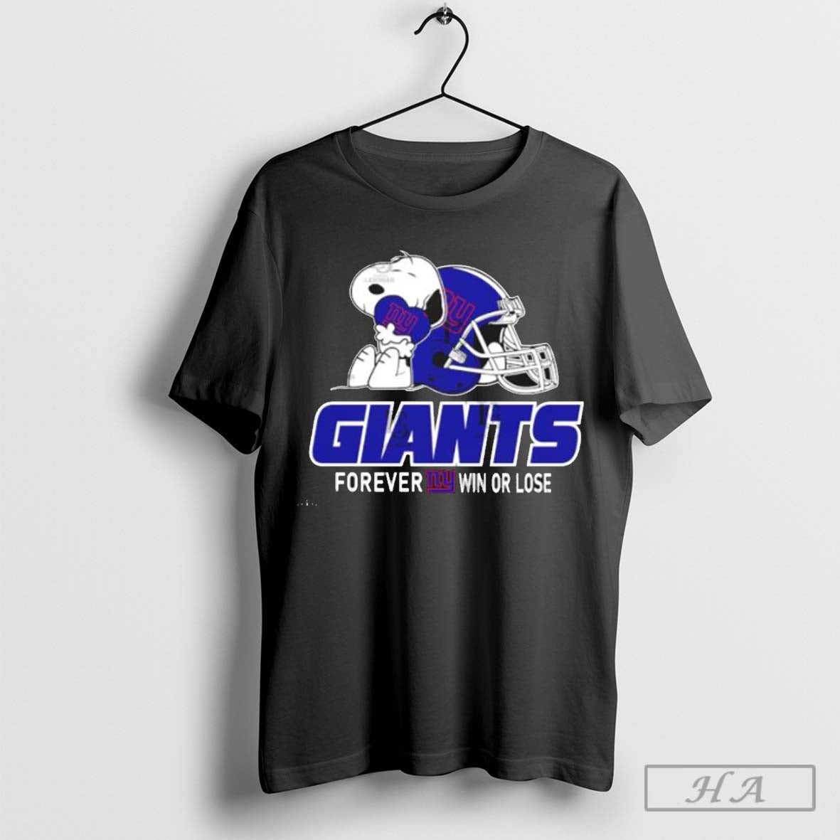 The Peanuts Movie Snoopy X New York Giants Forever Win Or Lose Shirt