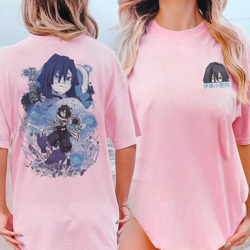 Obanai Iguro Snake Hashira 2 sides shirt, Demon Slayer t-shirt, Anime sweatshirt hoodie, Anime lover t-shirt Menswear
