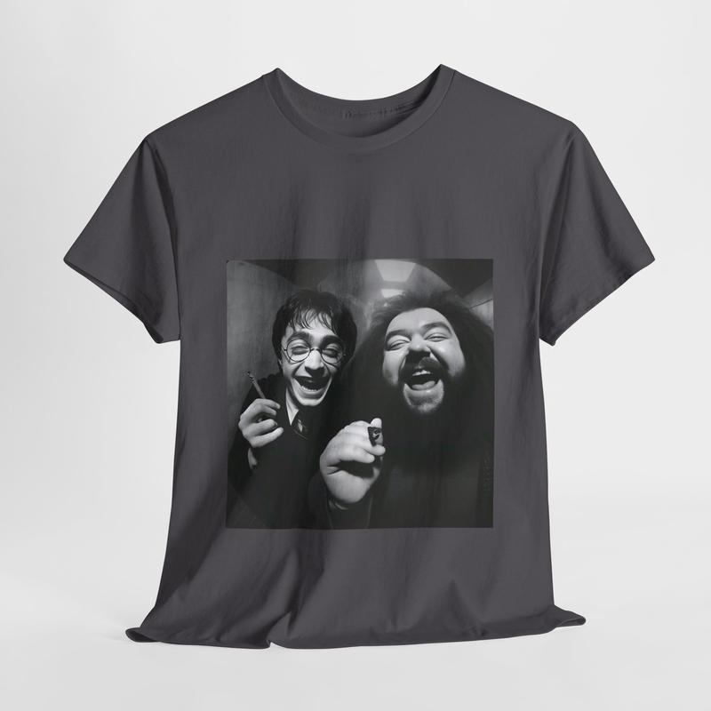 420 Joint from Harry and Hagrid Unisex Gildan Cotton T Shirt - Humorous Hogwarts Print Graphic Tee