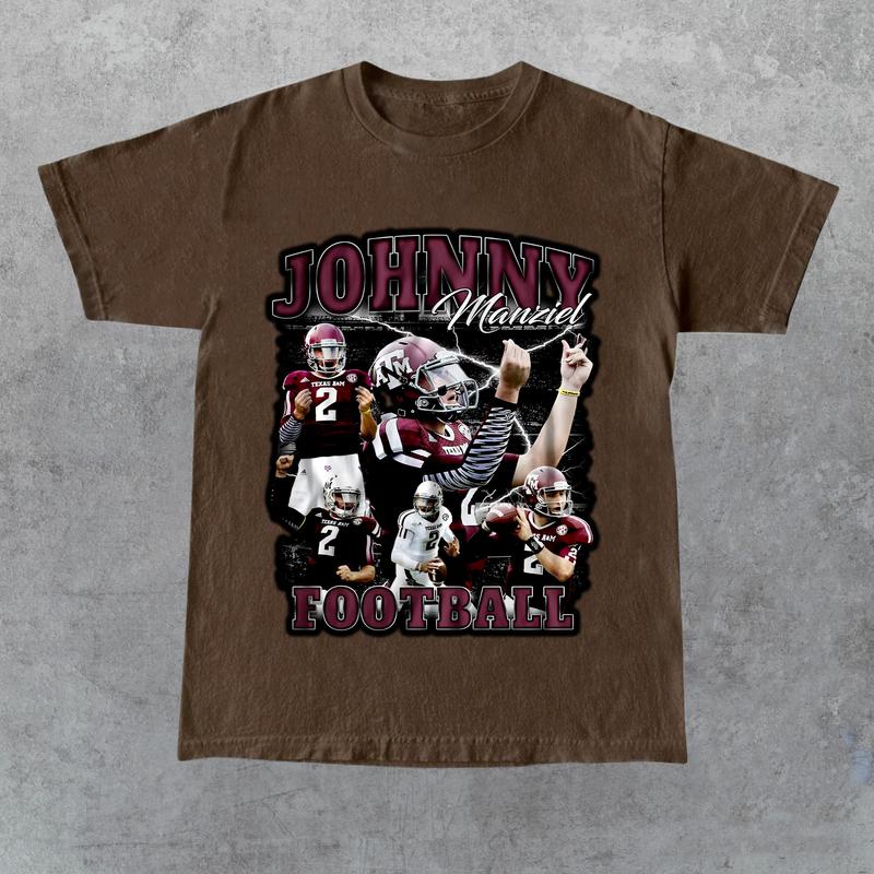 Vintage 90s Graphic Style J0hnny Manziel T-shirt, J0hnny Manziel Tee Retro J0hnny Manziel Oversized Shirt, Football Shirt, Sport T-shirt