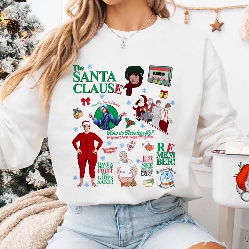 The Santa Clause Christmas Movie Sweatshirt, Retro Christmas Movie Story Sweatshirt, Christmas 90â€™s Movie Sweatshirt