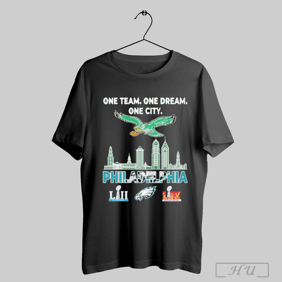 Trendy Philadelphia Eagles Lii And Lix Super Bowl Champions One Team One Dream One City New Shirt