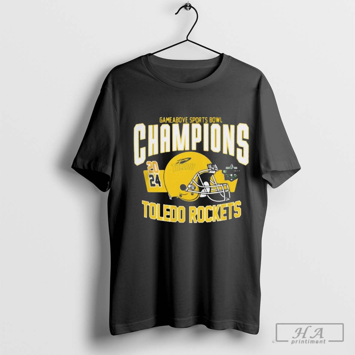 Toledo Rockets Football 2024 Gameabove Sports Bowl Champions Helmet T Shirts