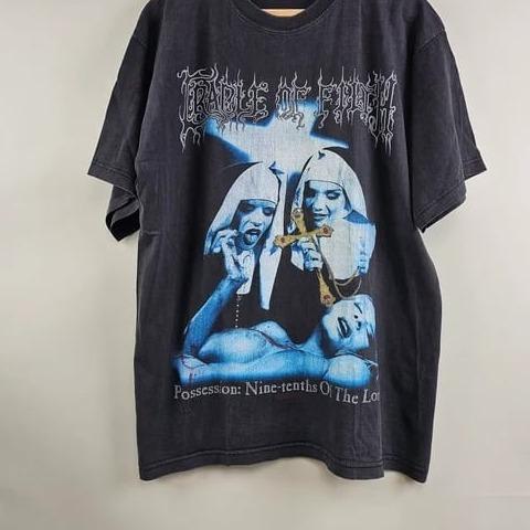 1998 Cradle of Filth Decadence is a virtue T-Shirt Cotton Fabric