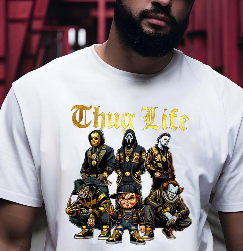 Thug Life Gold shirt, Horror Movie shirt, scary movie Halloween shirt, serial killer Halloween, Halloween Shirt Design shirt