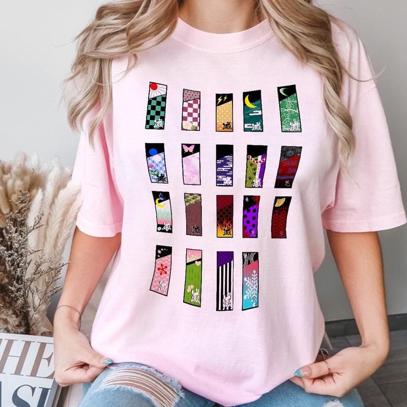Hanafuda all characters in Demon Slayer, Sound Pillar Kimetsu No Yaiba t-shirt, anime sweatshirt hoodie, Y2k Shirt, Gift for Anime lover