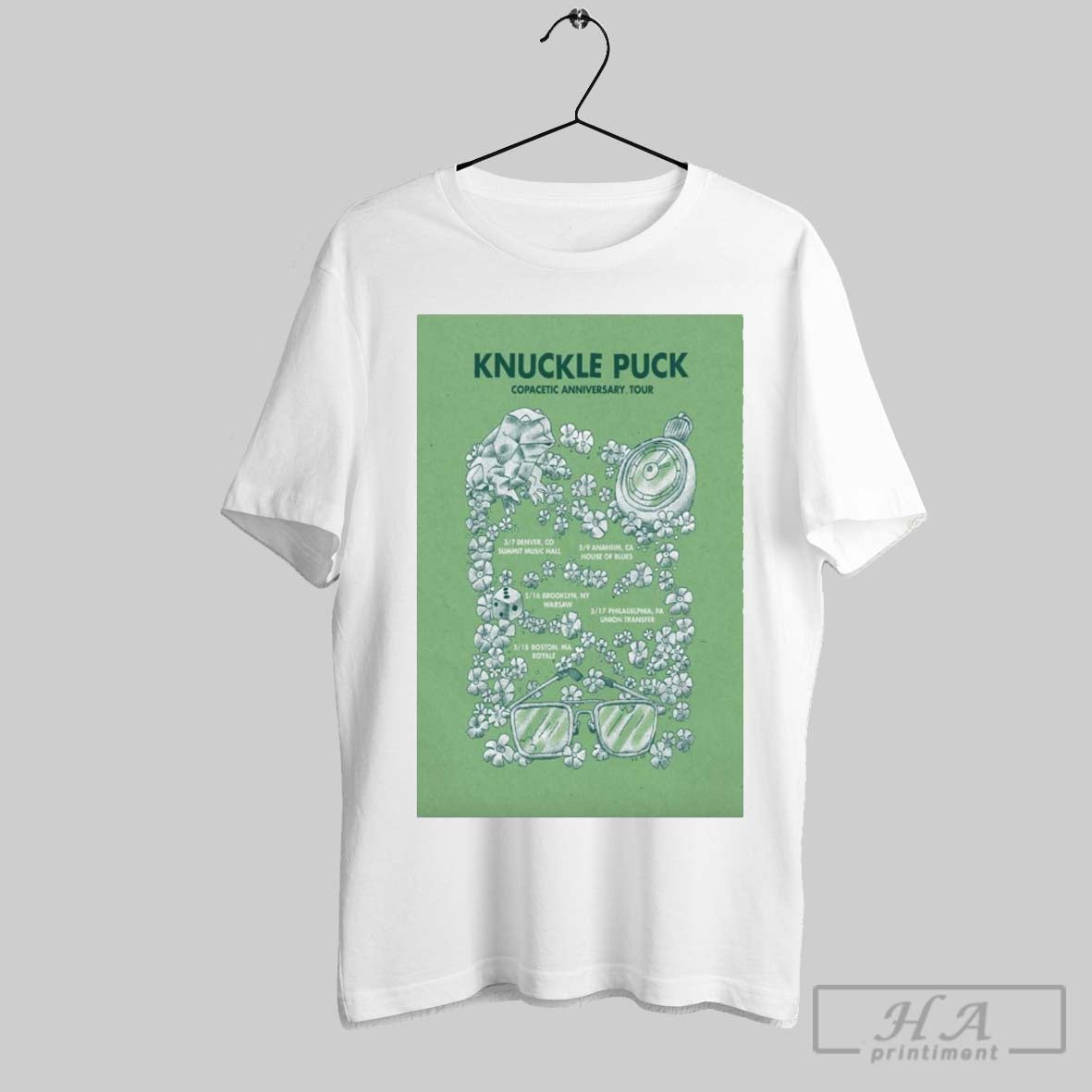 Official Poster Knuckle Puck Copacetic Anniversary Tour 2025 5 7 Denver Co Summit Music Hall T Shirt