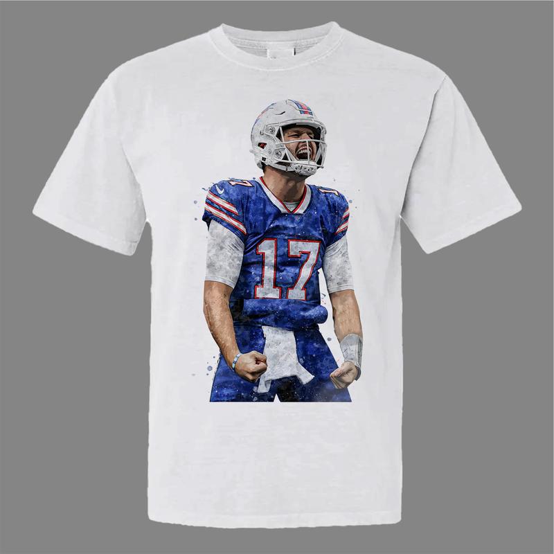 Vintage J0sh Allen T-Shirt, American Football Merch, Vintage Design 90s Graphic Tee Football, Perfect for Fans of Buffalo, Gildan Full Size Color