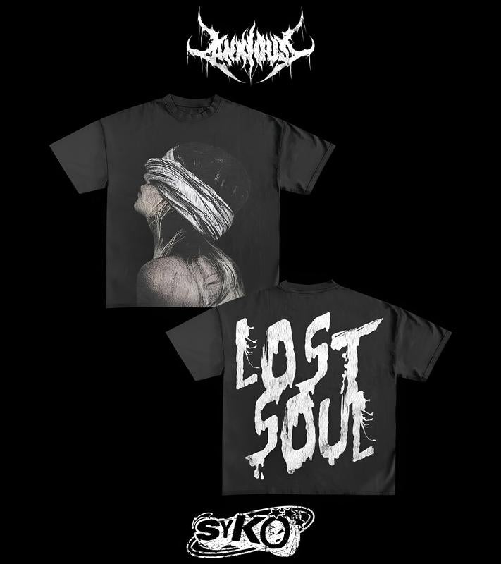 Y2K Graphic Lost Soul Personalize Printed Tshirt Casual Cotton Menswear T-Shirt