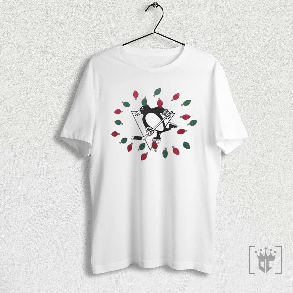 Pittsburgh Penguins Nhl Christmas Light Holiday T Shirt