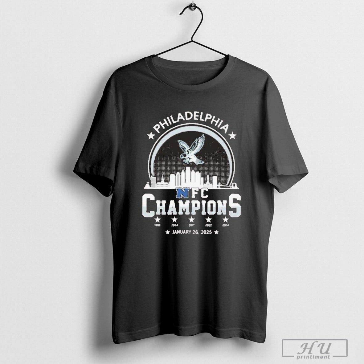 Trendy Philadelphia Football 2024 2025 Nfc Champions National Football Champion Skyline Logo Shirt Sweatshirt Poster