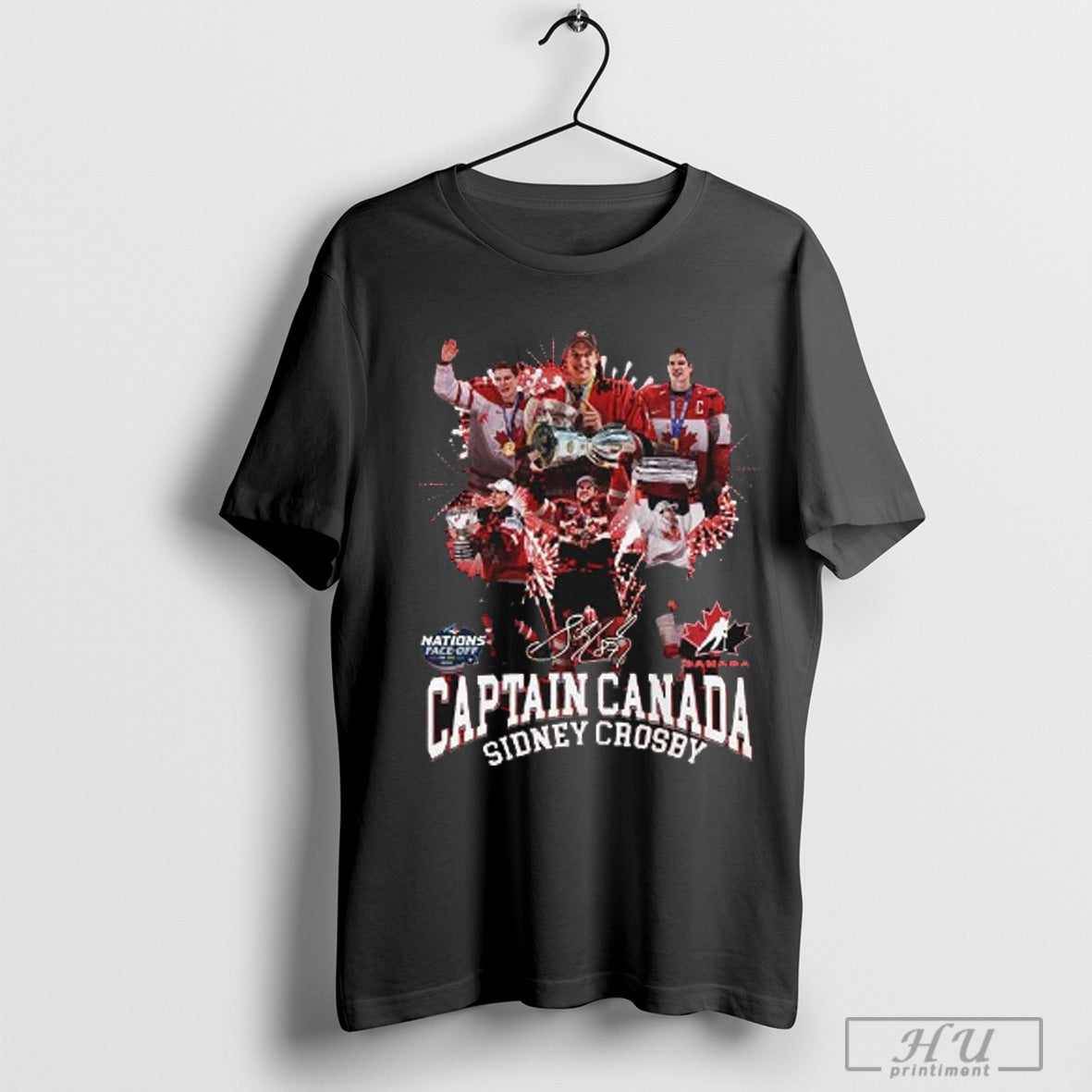 Trendy Sidney Crosby Captain Canada Hockey 2025 4 Nations Face Off Champions Signature T Shirts