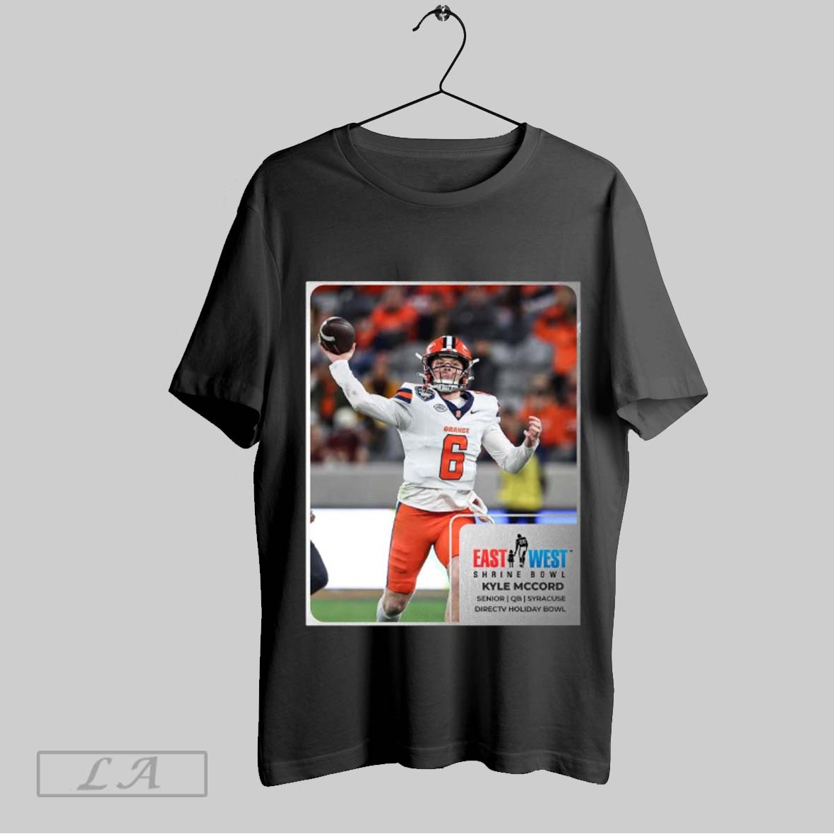 Official Poster Kyle Mccord Syracuse Orange East West Shrine Bowl Senior Qb Directv Holiday Bowl T Shirt