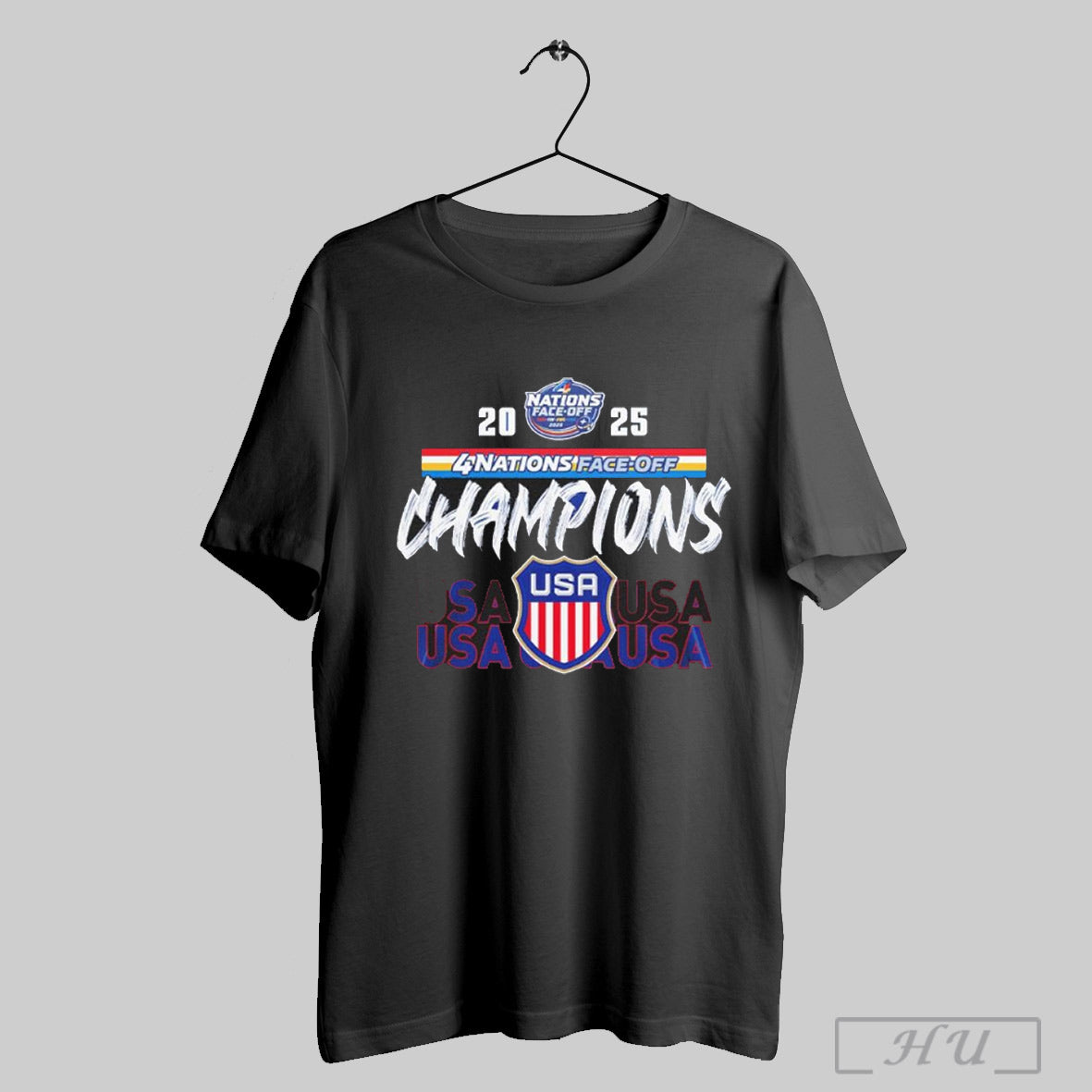Usa Hockey 2025 National Face Off Champions Trophy Roster T Shirt Sweatshirt