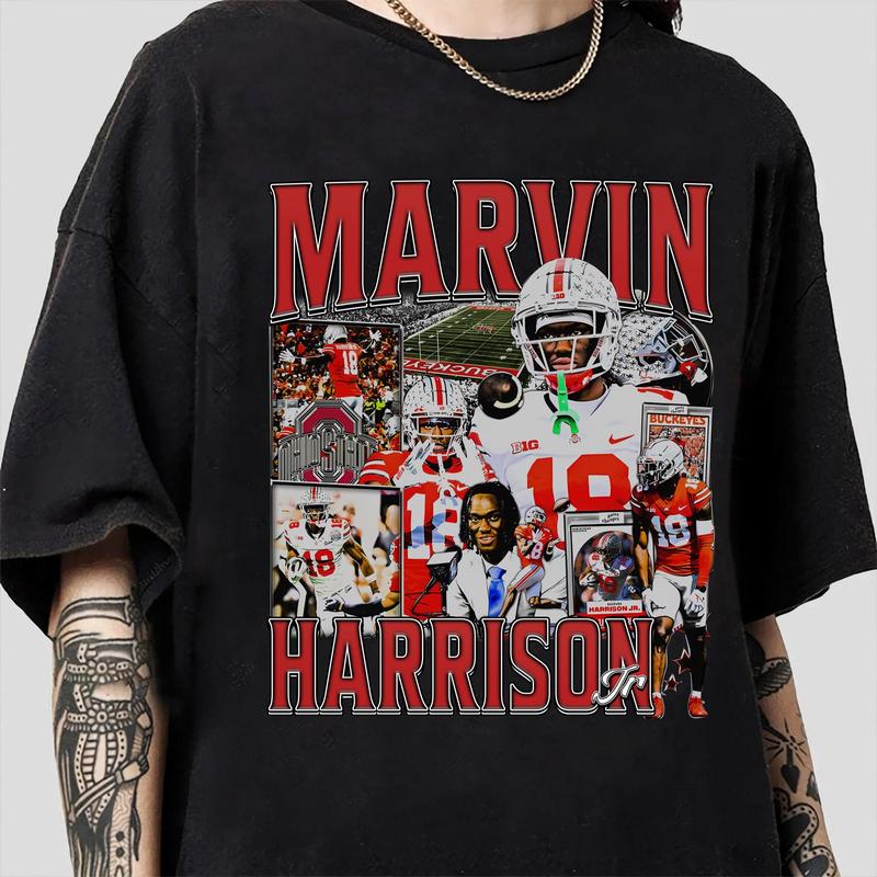 Vintage 90s Graphic Style Marvin Harrison T-shirt - Marvin Harrison Football T-shirt - American Football Tee For Man and Woman Unisex T-shirt, Gift Fo