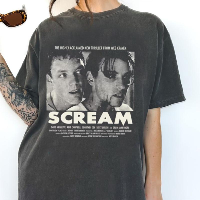 Halloween Horror Movie Hoodie Screamm Wes Craven T-Shirt, No You Hang Up Horror Classic Sweatshirt, Unisex Vintage Retro Screamm Top