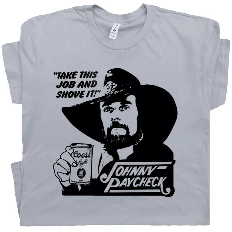 Johnny Paycheck T Shirt Vintage Country Music Outlaw Tee Redneck Concert Band