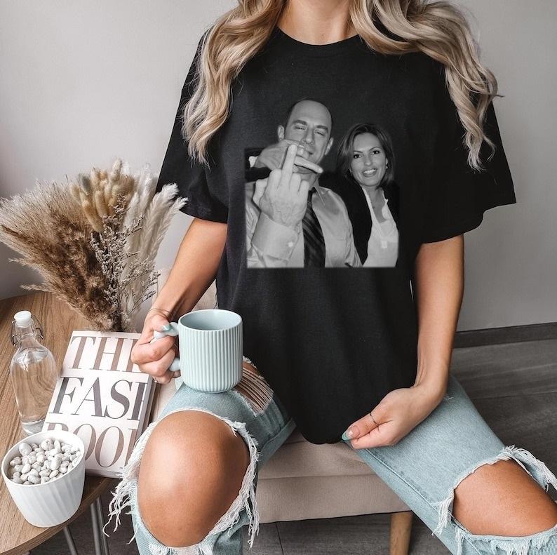 Elliot And Olivia T-Shirt, Retro Elliot Stabler And Olivia Benson Shirt, Law And Order SVU Tee, 90s Movie Shirt, Gift For Fan