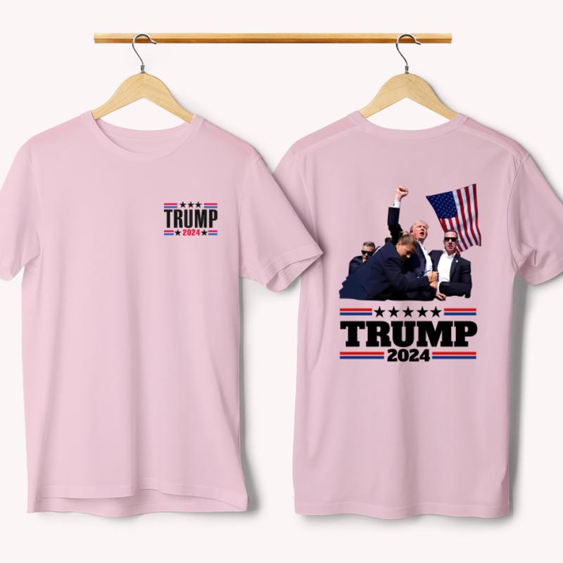 Trum Assassination Tee 2 Sides, Trum Shooting Tee, Support Trum Shirts, Trum 2024 Supporter Tee, They Missed, Trum Shirts 2024, Double Sided Graphic P