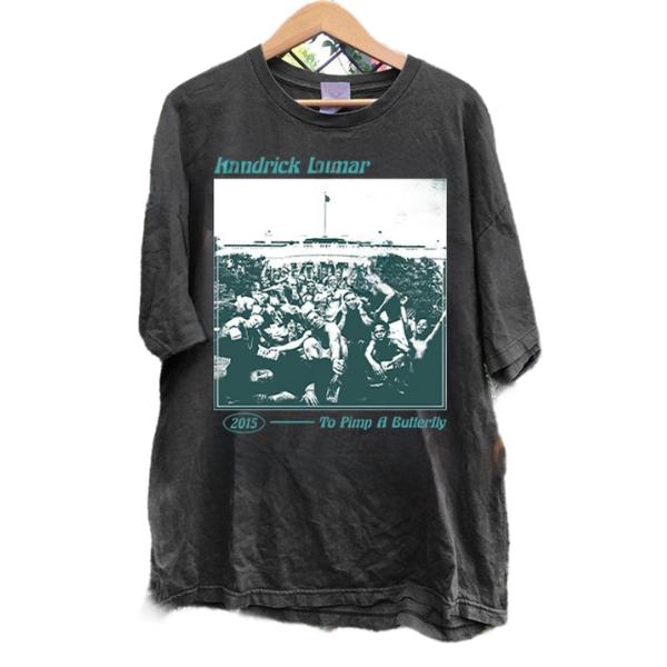 KE_NDR!CK L@M@R Unisex T-Shirt - Retro L@m@r To P!mp A Butterfly Graphic Tee - Rap Hip Hop Music Band Shirt