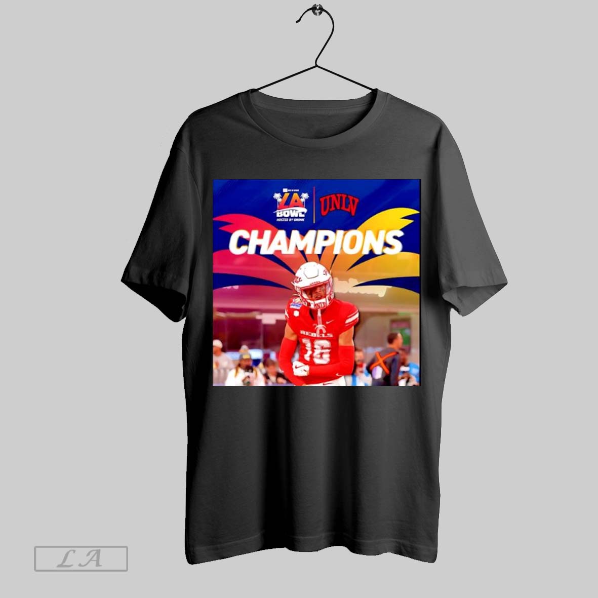 The Unlv Rebels Are Champions Of The 2024 Art Of Sport La Bowl Poster Shirt