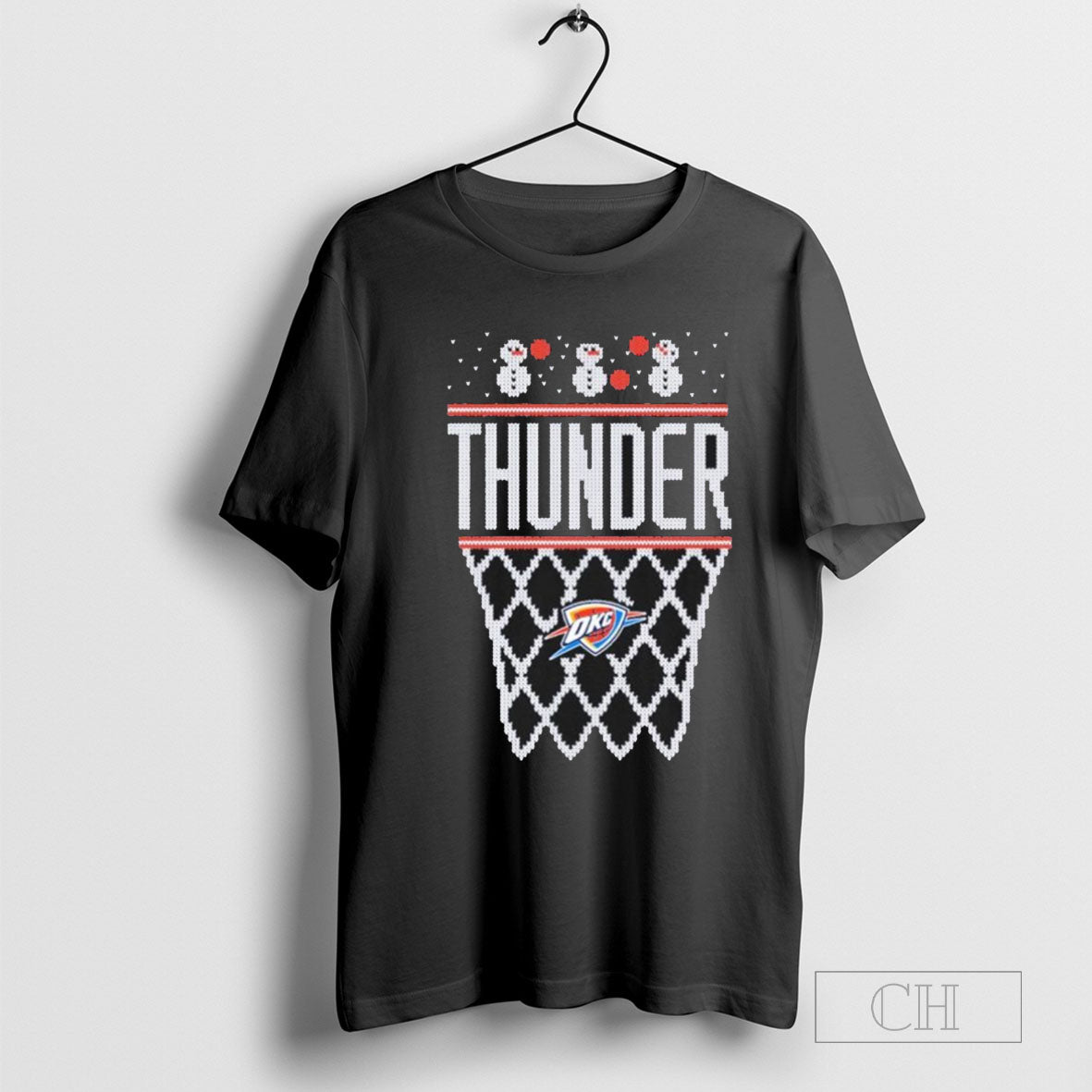 Okc Thunder December Of The Month Holiday Ugly T-Shirt