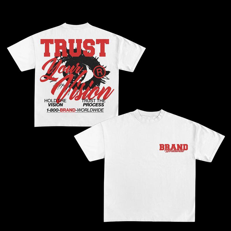Y2K Graphic Trust Your Vision Personalize Printed Tshirt Casual Cotton