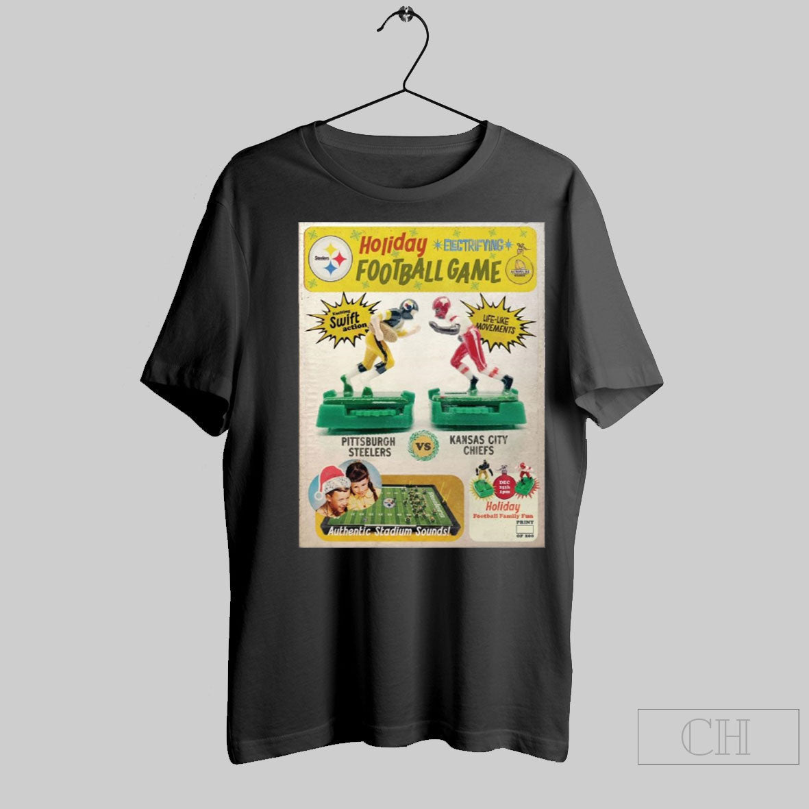 Official Pittsburgh Steelers Vs Kansas City Chiefs 2024 Gameday Holiday Football Game Dec 25th Authentic Stadium Sounds Poster T Shirt