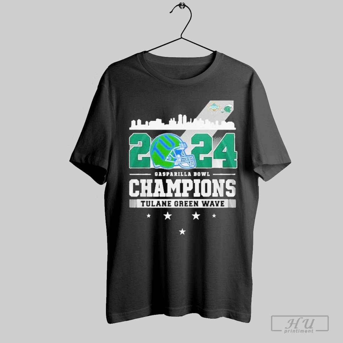 Tulane Green Wave Gasparilla Bowl Champions 2024 T Shirt