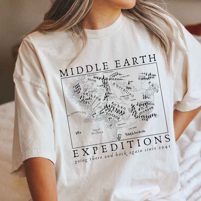 Middle Earth Shirt, There and Back Again Shirt, LOTR Tee, Lord Of The Ring Movie Sweaters Classic Fabric