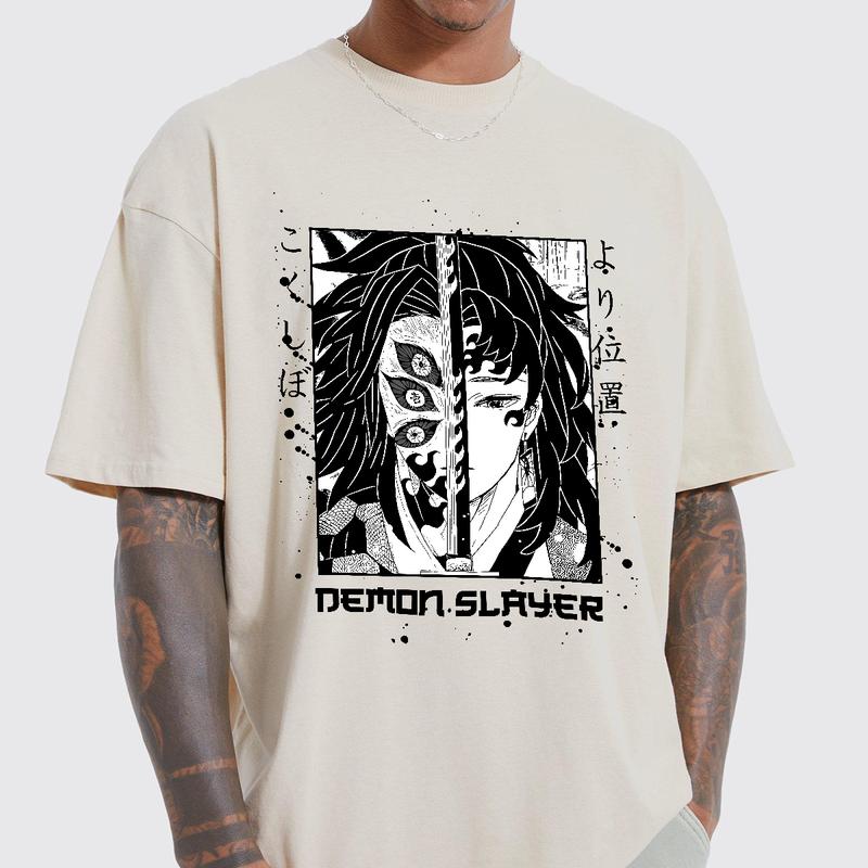Yoriichi and Kokushibo face t-shirt, Twin Brothers half and half face Shirt, Demon Slayer main characters shirt, Kimetsu No Yaiba t-shirt, anime sweat