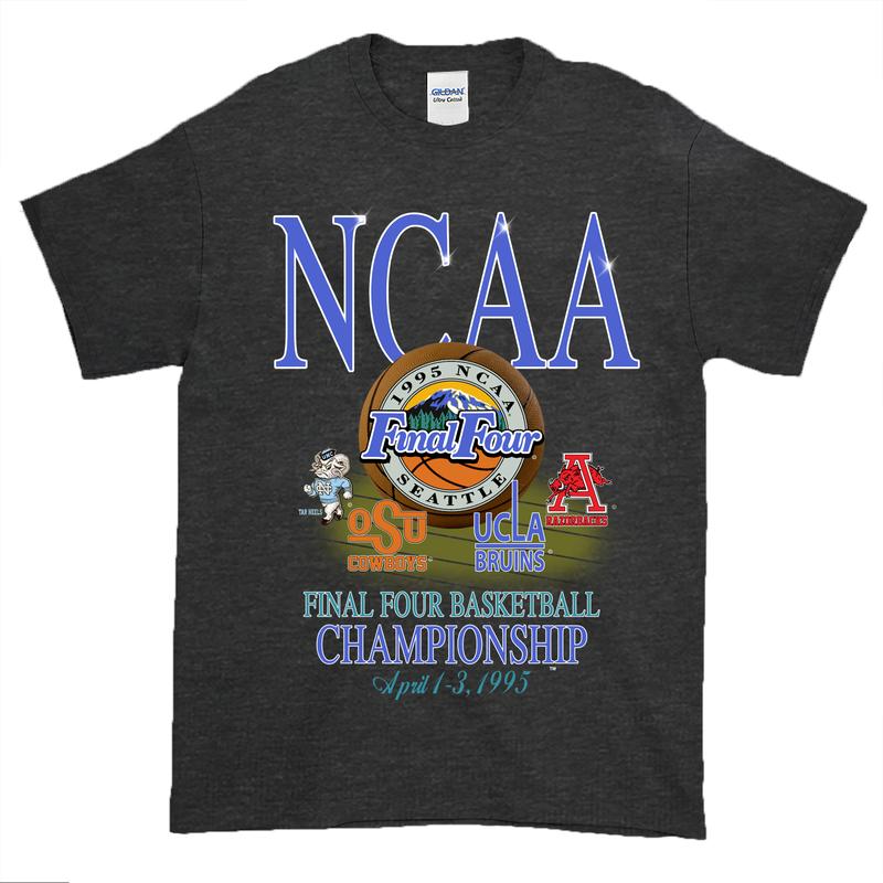 1995 NCAA Final Four Championship Vintage t-shirt, Vintage graphic tee Classic Cotton Menswear Top Tshirt Embroidered Hoodie
