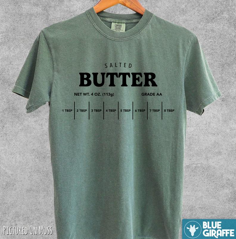 Vintage Salted Butter Funny TShirt, Retro Comfort Colors Graphic Tee, Funny Streetwear Shirt, Cooking Top, Relaxed Fit Retro Tshirt