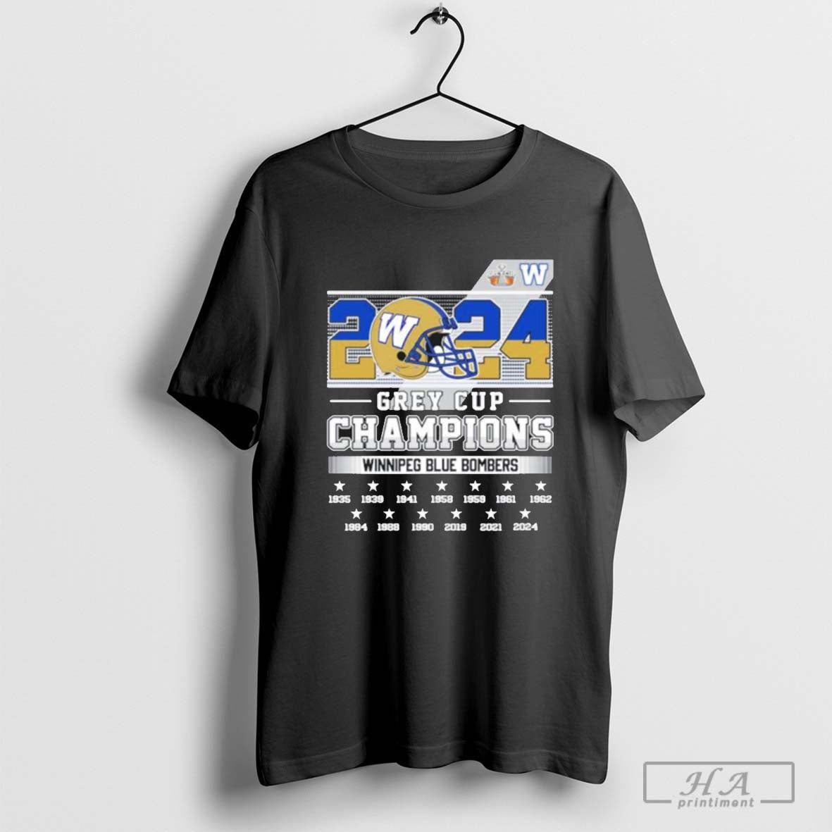 Winnipeg Blue Bomber 2024 Grey Cup Champions 13X Shirt