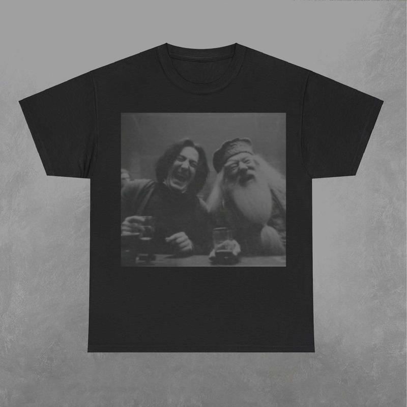 Snape and Dumbledore Cheering Shirt, Snape Shirt, Dumbledore Tshirt, Harry Potter Shirt, Movie Graphic Tee Classic Love Prints