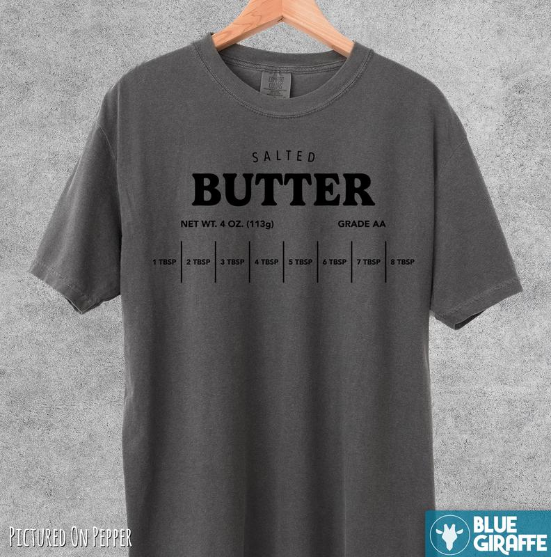 Vintage Salted Butter Funny TShirt, Retro Comfort Colors Graphic Tee, Funny Streetwear Shirt, Cooking Top, Relaxed Fit Retro Tshirt
