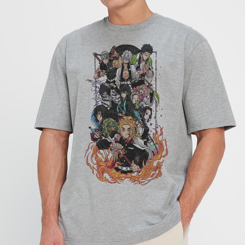 Hashira team t-shirt, Demon Slayer main characters shirt, Kimetsu No Yaiba t-shirt, anime sweatshirt hoodie, Tanjiro shirt, Rengoku t-shirt