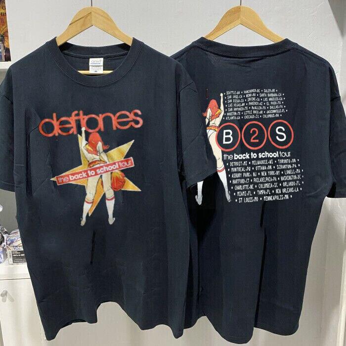 Vintage 1990s Deftones Back To School Cotton Black Unisex T-shirt S-5XL Graphic Single Rap Hop Hip, Deftones Band 2024 Tour Shirt, 2024 Tour Fans Shir