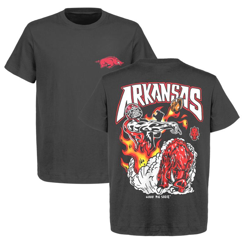 Warren Lotas - Arkansas Razorbacks Football - Dead Man's Football Graphic T-Shirt for Men and Women - Ideal for Game Days, Stylish Team Apparel