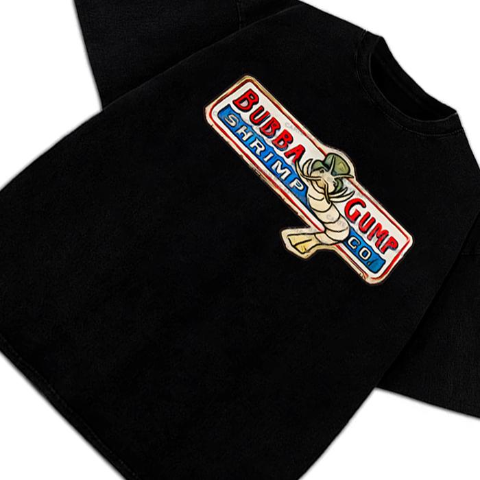 Forrest Gump Bubba Shrimp Co. Vintage Movie Graphic Design T-Shirt Classic movie Cotton Crewneck Shirt Menswear Top Original Polyester