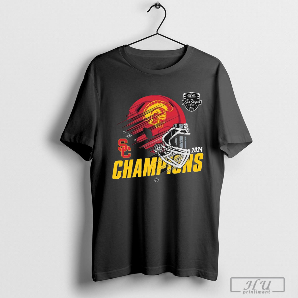 Usc Trojans Las Vegas Bowl Champions 2024 Srs Distribution Helmet T Shirt